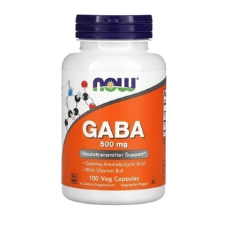 กาบา GABA 500/750mg เหมาะกับผู้ที่ใช้สมองและความคิดอย่างต่อเนื่องในแต่ละวัน 100Veg Cap NOW FOOD-แท้EXP:08/28