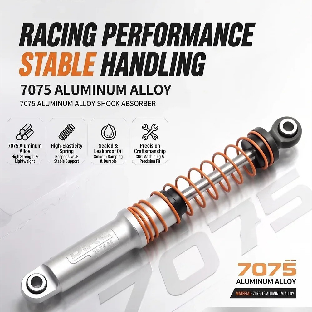 D1RC 4PCS โช้คอัพโลหะ 65 มม.80 มม.90 มม.100 มม.สําหรับ 1/10 RC รุ่นรถ Crawler Rally Buggy รถบรรทุกอุปกรณ์เสริม