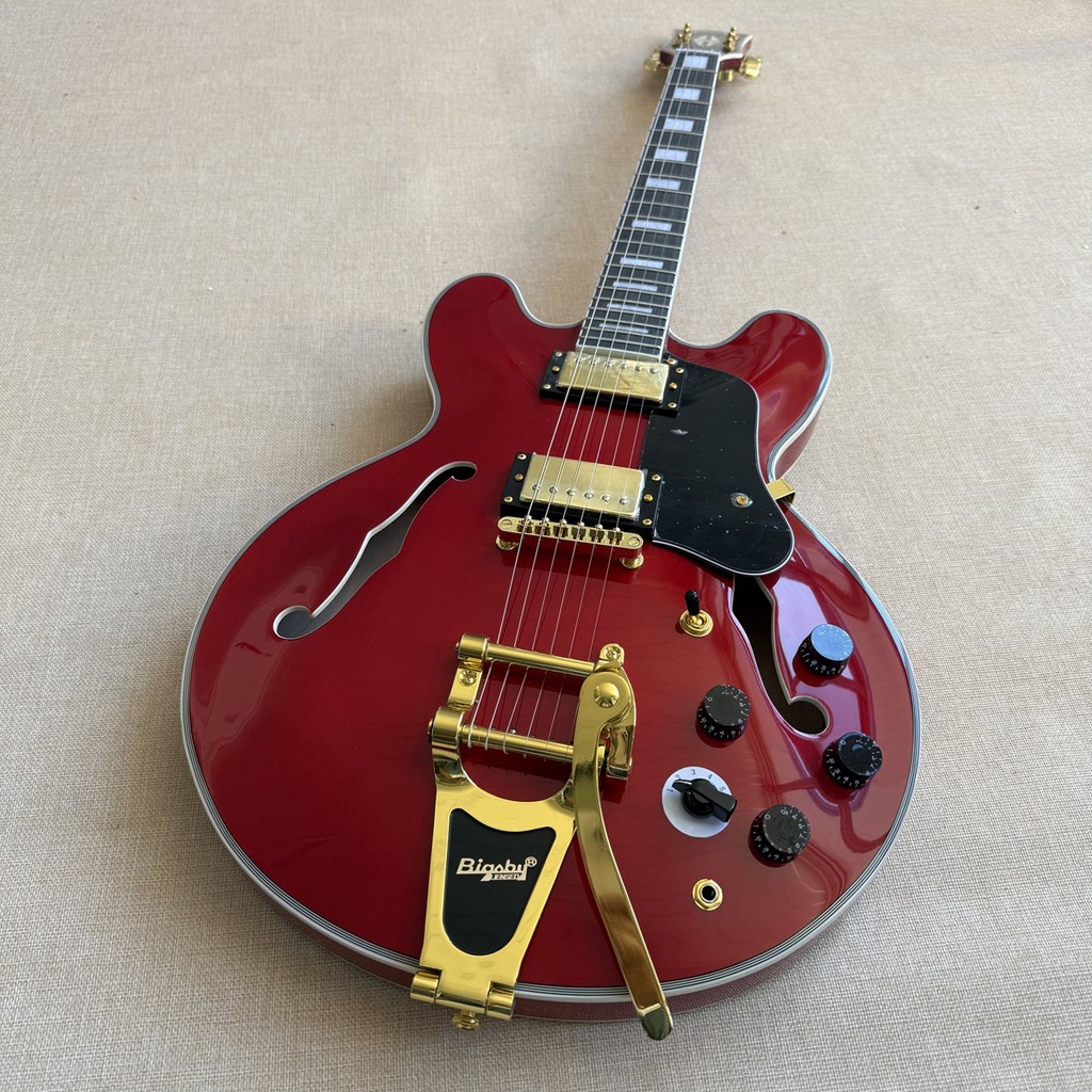 ES 335 ES335 กีตาร์ไฟฟ้ากึ่งกลวงพร้อม B700 Tremolo Bridge กีตาร์มืออาชีพ