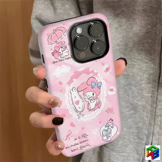 เคสสําหรับ Samsung A16/A17/A06/A07/A25/A26/A36/A37/A54/A55/A56/A57 น่ารักแต่งหน้ากระต่าย 2-in-1 สองชั้นเคสป้องกันการล่มสลาย