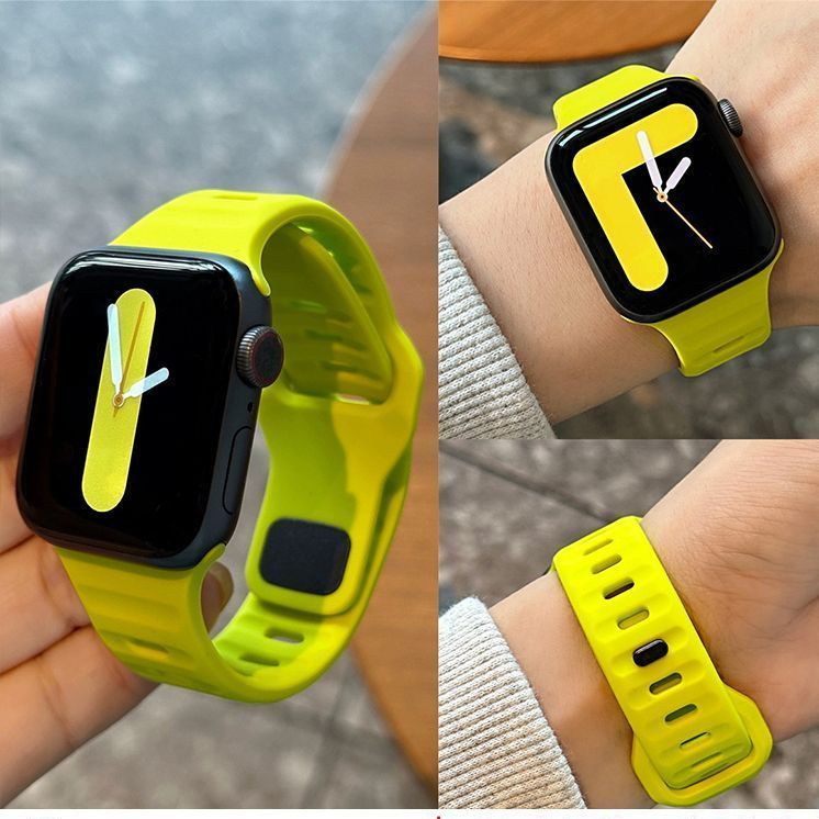 สายรัดข้อมือกีฬาซิลิโคนเหลวสําหรับ iWatch S10/S11 46/42 มม.สายรัด S9/8/7 45 มม./44 มม.