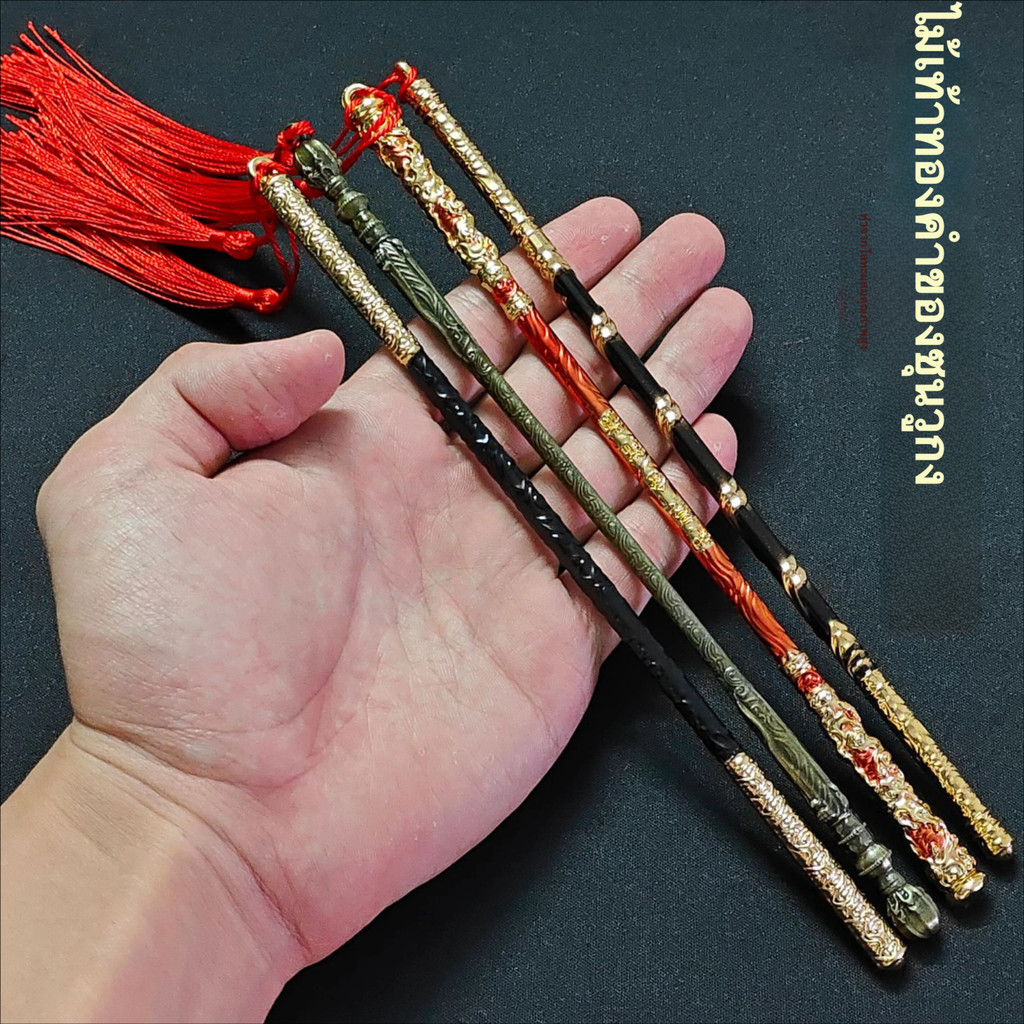ใหม่ Journey to the West Son Goku Ruyi Golden Hoop Rod 22 ซม.อาวุธโลหะรุ่นอาวุธโบราณของเล่นเด็ก