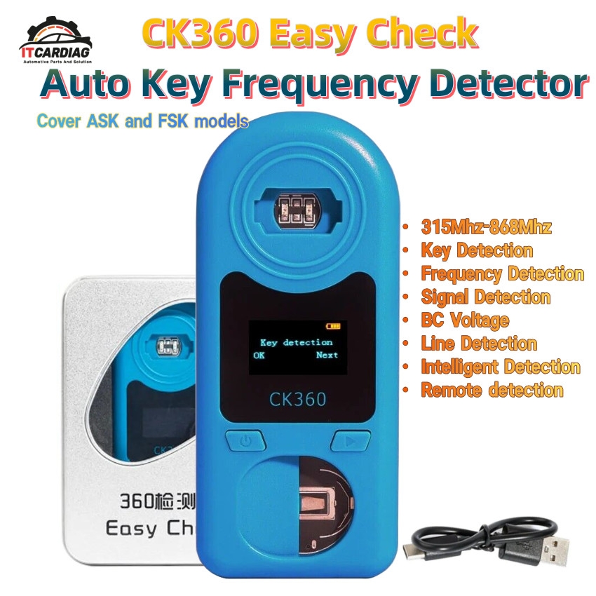 CK360 Easy Check Auto Key ความถี่เครื่องตรวจจับรีโมทคอนโทรลรีโมทคอนโทรล Key Tester สําหรับความถี่ 31