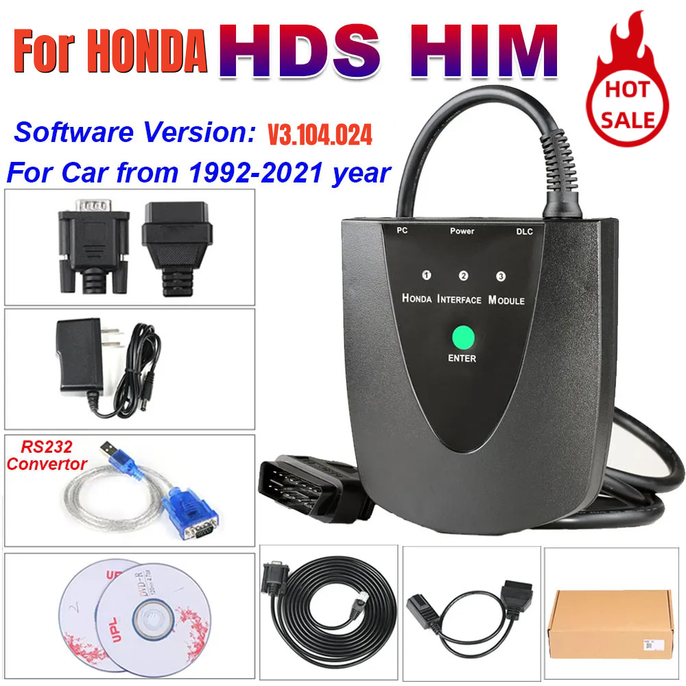 สําหรับ Honda HDS HIM เครื่องมือวินิจฉัยรถยนต์ HDS V3.104.24 Update Double PC Board & USB to RS232 B