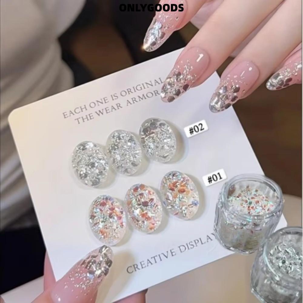 ONLYGOODS แฟลชเล็บ, เพ้นท์เล็บกะพริบ ทําเอง เลื่อมเพ้นท์เล็บ, แฟชั่นเลื่อมแวววาวแสงไล่ผง