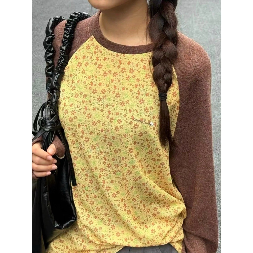 CryingCenter เสื้อยืดแขนยาว Flowers Garden Long Sleeve T-Shirt
