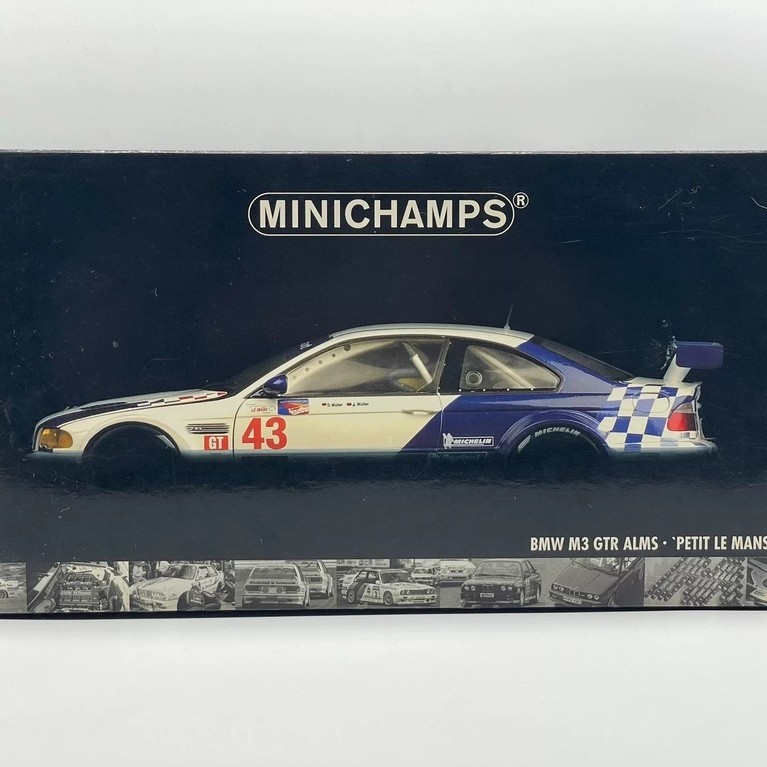 [สต๊อกพร้อม ถ้าคุณมีคําถามใด ๆ ติดต่อ] 1/18 Mini Cut BMW M3 GTR ALMS E46
