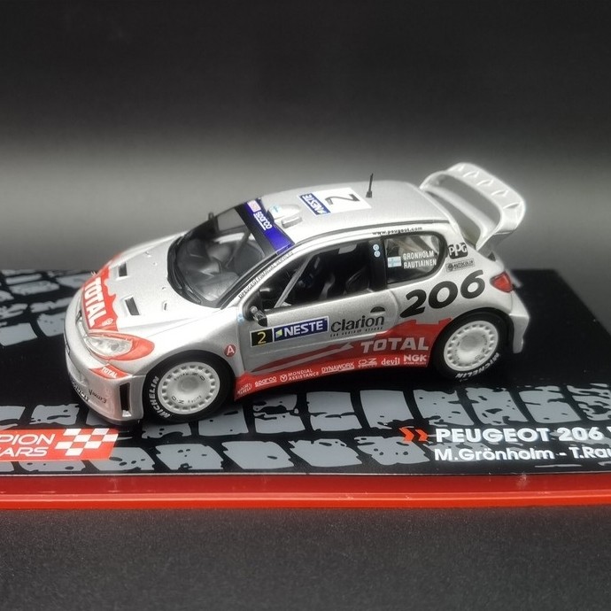 IXO 1 43 PEUGEOT 206 WRC, PEUGEOT 206 WRC World Rally Championship Car, 2002 ฟินแลนด์ Neste Oil Rall