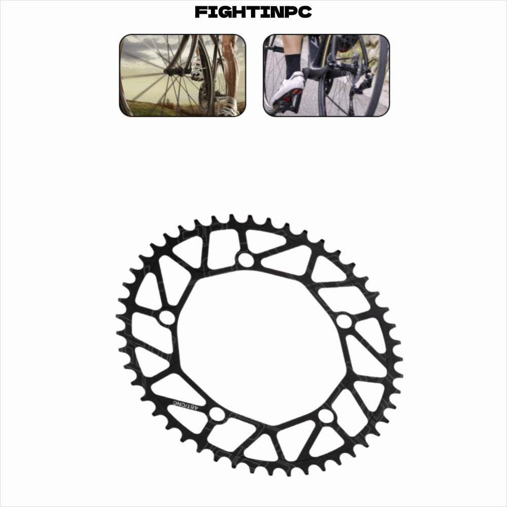 FIGHTINPC จักรยาน Chainring, 48T 130BCD จักรยาน Crank Chainring, ทนทานประสิทธิภาพสูงน้ําหนักเบาจักรย