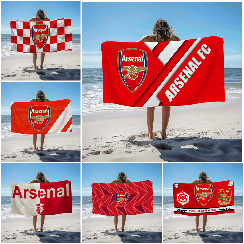 Arsenal FC 3575 ซม.,70140 ซม.ไมโครไฟเบอร์ผ้าเช็ดตัวสําหรับทั้งชายและหญิงผ้าเช็ดตัวชายหาดดูดซับผ้าเช็ดตัว