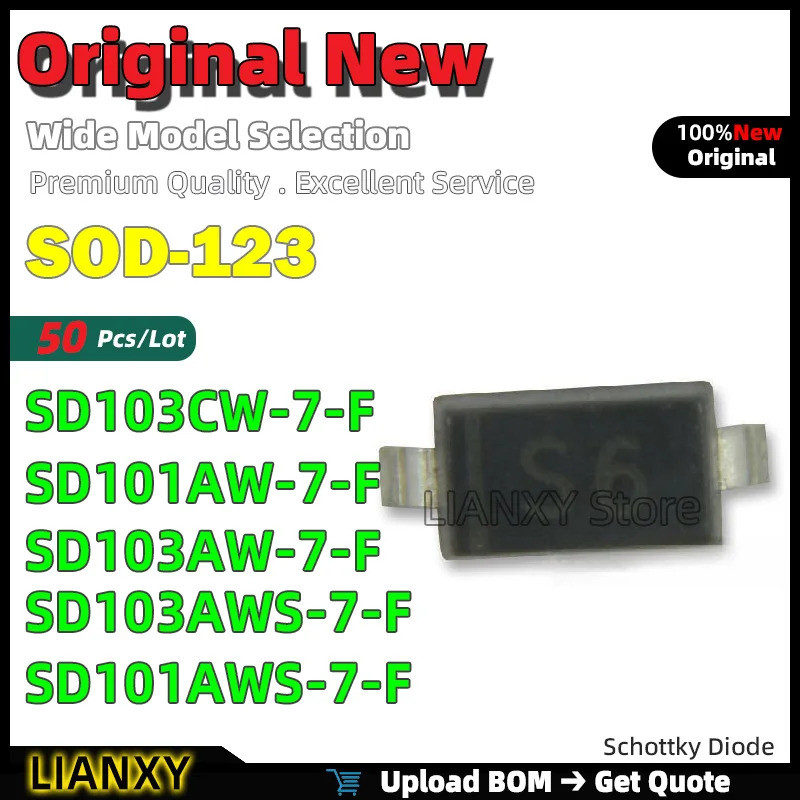5pcs SD103CW-7-F SD101AW-7-F SD103AW-7-F SD103AWS-7-F SD101AWS-7-F SOD-123 Schottky ไดโอดชิป ic