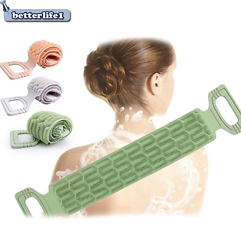 BTM Silicone Wash Cloth Shower Back Scrubber สําหรับการใช้งานทุกวันพร้อมที่จับกันลื่นที่สะดวกสบาย