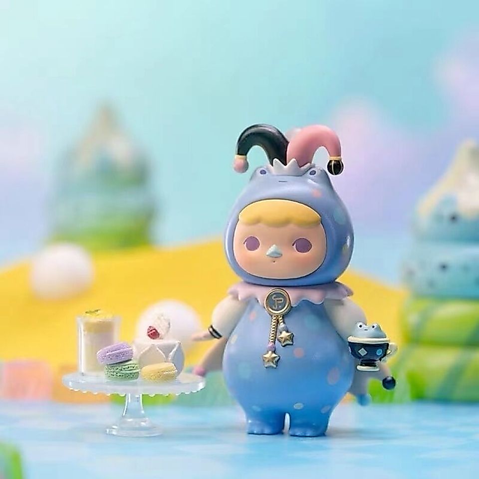 P POPMART Pucky Pucky Animal Tea Party Mystery Box เครื่องประดับของเล่นน่ารักสไตล์ใหม่
