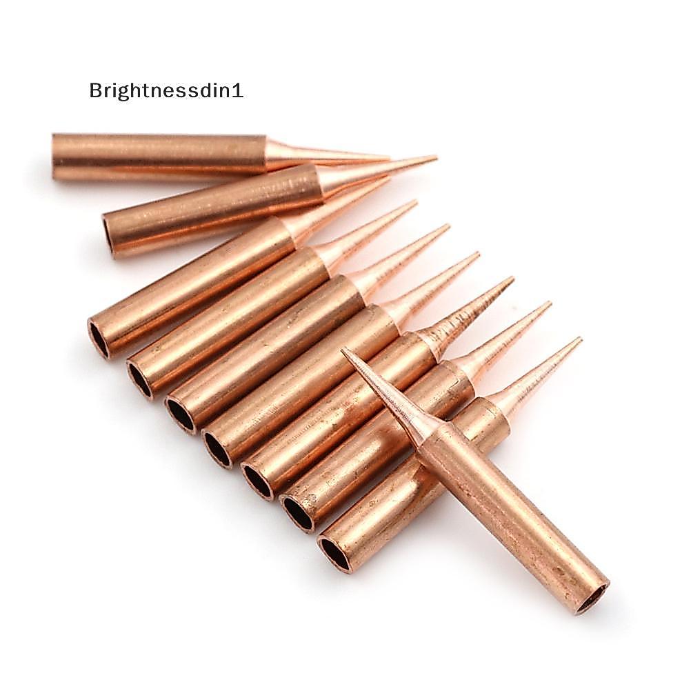 [Brightnessdin] 10 ชิ้น/ล็อต 900M-TI เคล็ดลับบัดกรีทองแดงบริสุทธิ์อุณหภูมิต่ําหัวแร้ง Bq
