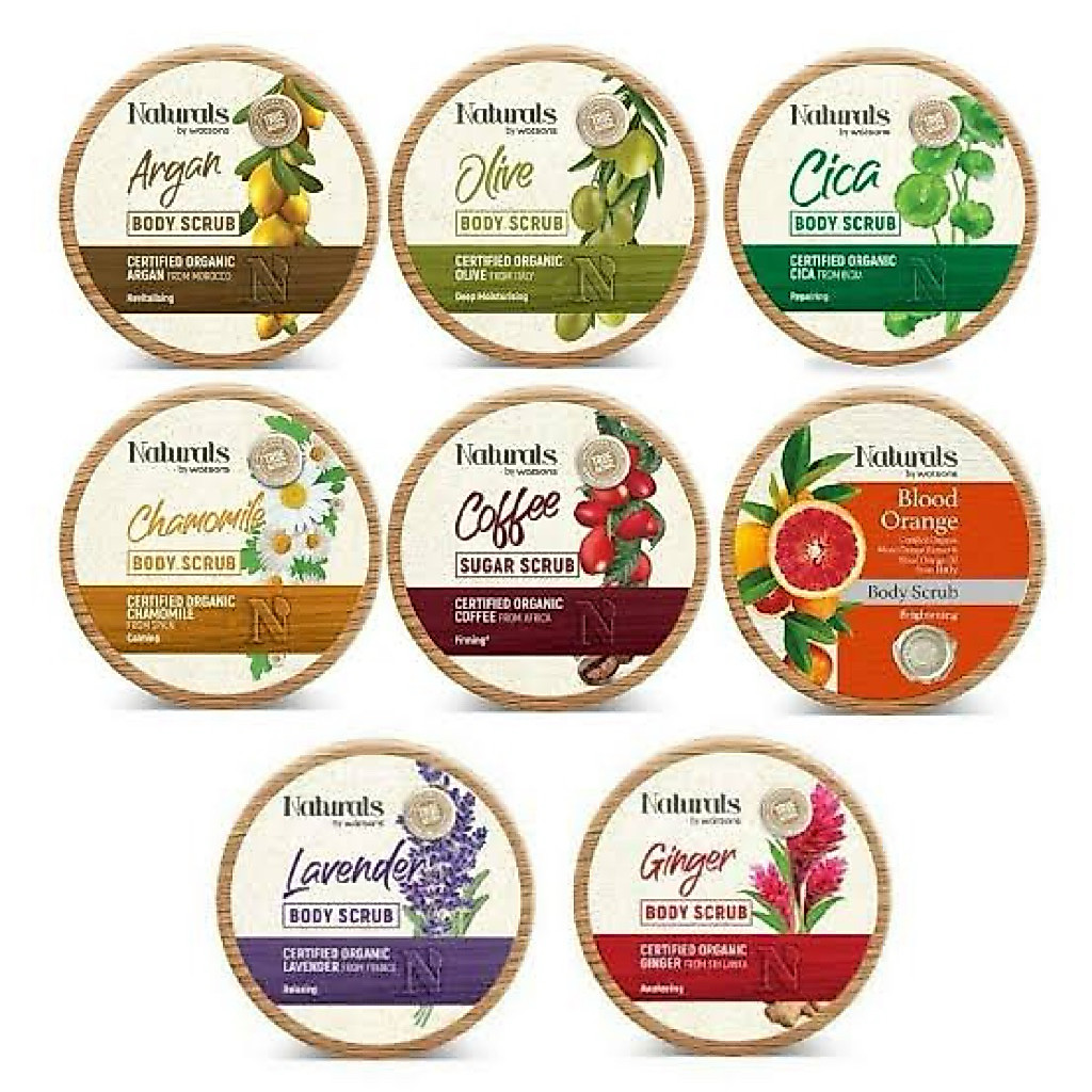 *หมดอายุ 03/2026* Naturals by Watsons Body Scrub 200 g. เนเชอรัล บาย วัตสัน บอดี้ สครับ 200 กรัม