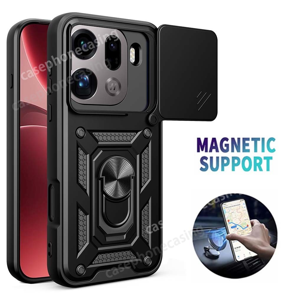 เคสโทรศัพท์สําหรับ OPPO ค้นหา X9S X9 Pro Ultra X9Pro X9Ultra 4G 5G 2026 เคสโทรศัพท์ผู้ถือแม่เหล็กขาตั้ง Kickstand Armor กันกระแทก TPU พลาสติกแข็งปกหลัง