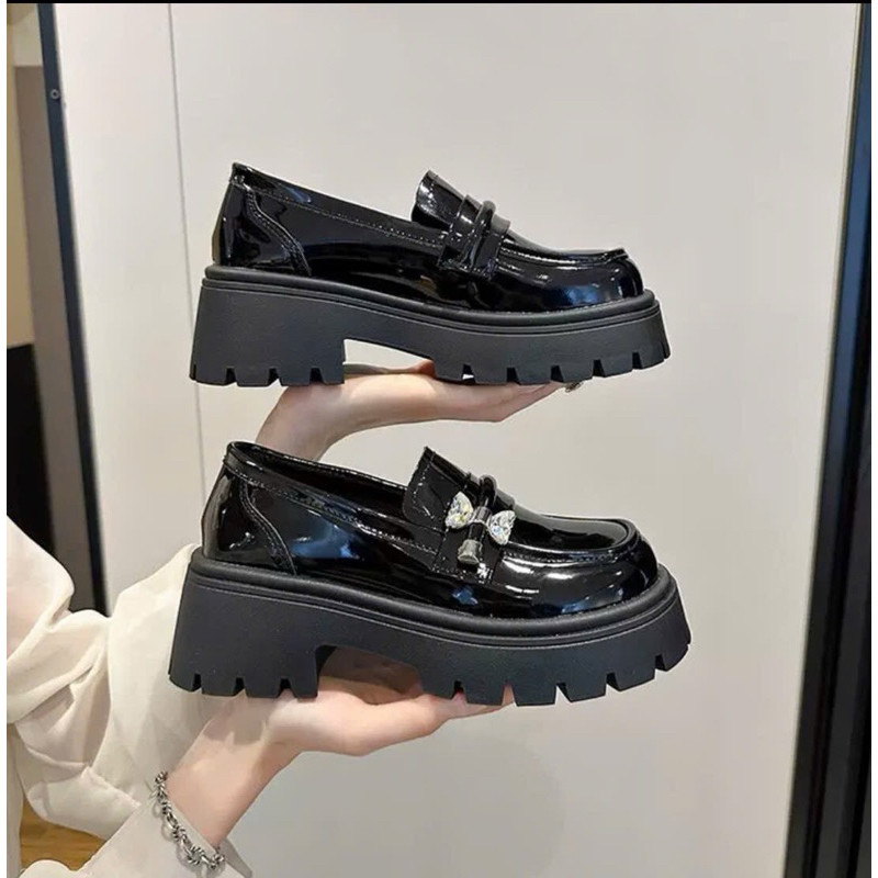 รองเท้าโลฟเฟอร์ผู้หญิง Oxford - รองเท้าตุ๊กตาโลลิต้า 4CM สวมใส่สบายและสบาย หลัง 1 ไซส์ B75319