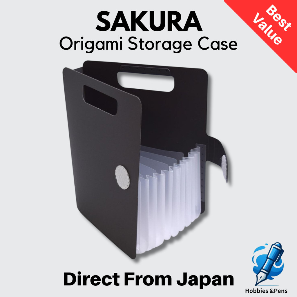 Sakura Craypas กล่องเก็บสติ๊กเกอร์โอริกามิ Komagoma File หลายสี เครื่องเขียนญี่ปุ่น