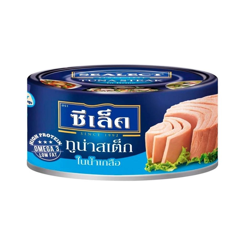 ซีเล็ค ทูน่าสเต็กในน้ำมันรำข้าว Sealect Tuna Steak Rice Bran Oil 80g.