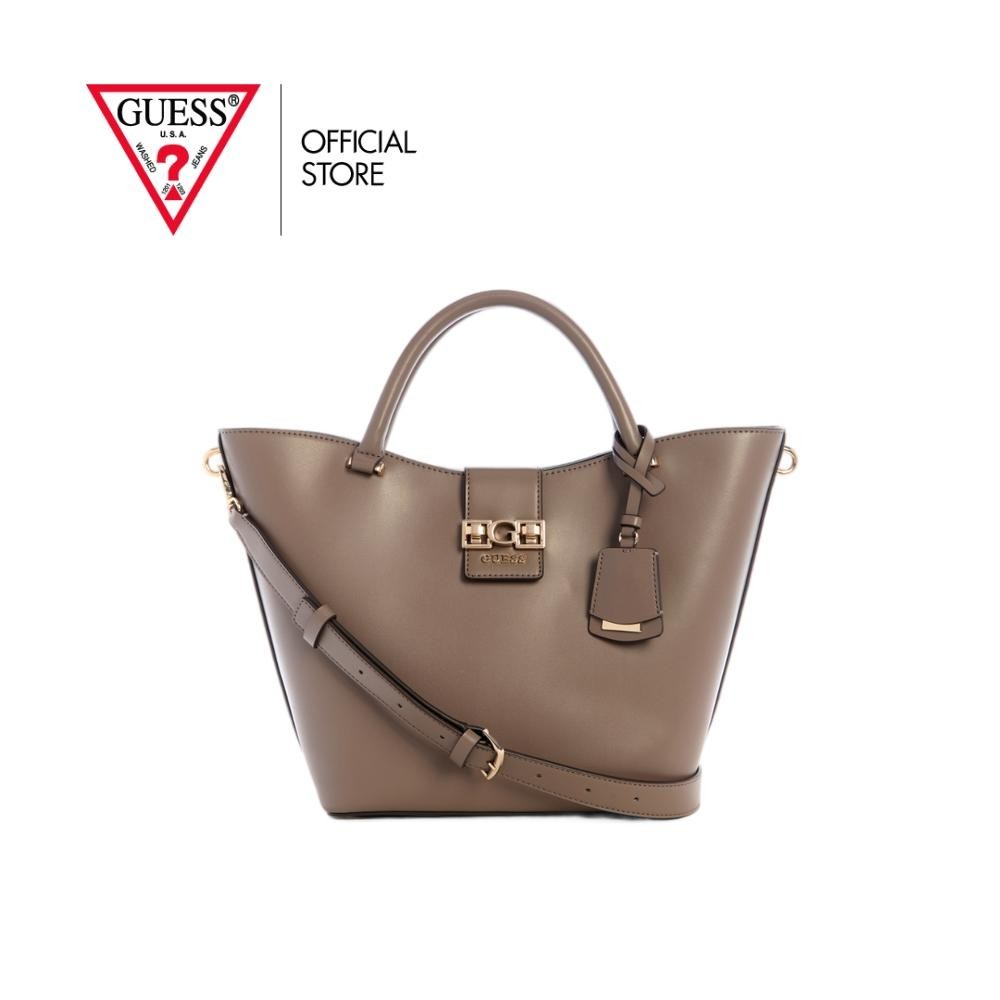 GUESS กระเป๋า รุ่น VG989122 JANE TOTE TOTE สีน้ำตาลอมเทา
