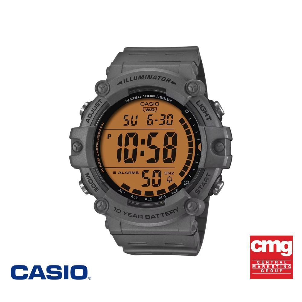 CASIO นาฬิกาข้อมือ CASIO รุ่น AE-1500WHC-8AVDF สายเรซิ่น สีเทา