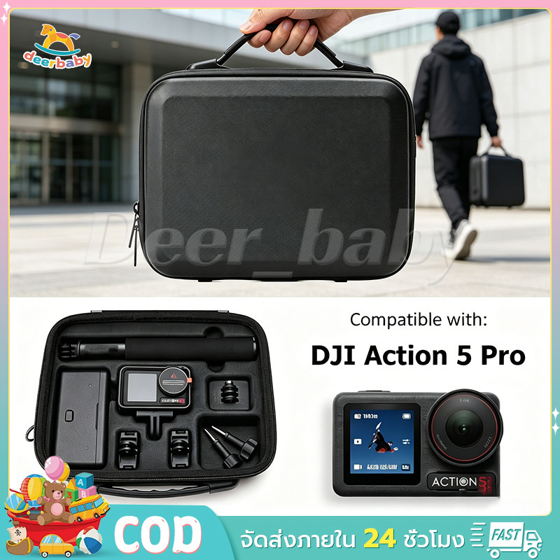 【COD】Dji Osmo Action 5 Pro Bag / DJI Osmo Action 4 Shoulder Bag กระเป๋า Hard Shell Case เคสกันกระแทกแบบพกพา Accessories
