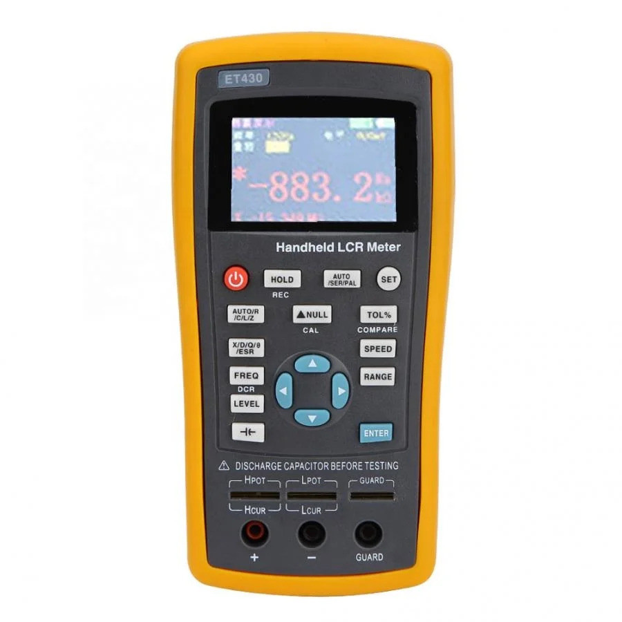 ที่เชื่อถือได้ ET430 Handheld-LCR Meter 100KHz LCR-Digital Bridge Meter Capacitance Induction Resist