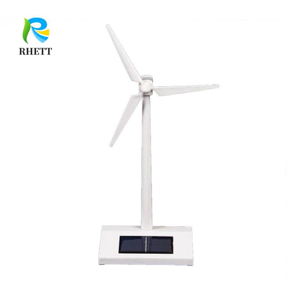 RETT ของเล่นกังหันลมพลาสติก ABS กังหันลมสีขาวอาคารพลังงานแสงอาทิตย์ของเล่นการศึกษาสนุกโมเดลกังหันลม