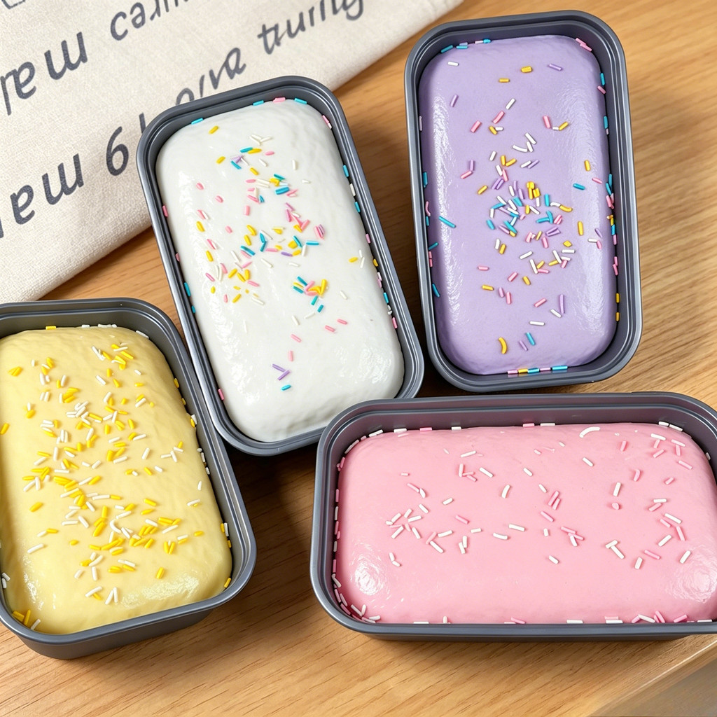 ของเล่นบีบเค้กชนิดบรรจุกล่องอาหารนุ่มสกุชชี่ของเล่นของเล่นคลายเครียด