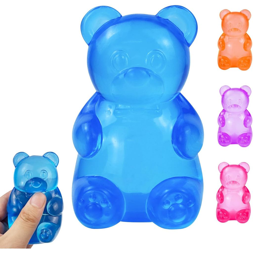 3 ชิ้น Gummy Bear ของเล่นความเครียดหมี Squishy Balls น้ําตาลที่เต็มไปด้วย Squishy ของเล่น,ความวิตกกังวลบรรเทาของเล่นสําหรับ Office & Party โปรดปรานคริสต์มาสฮาโลวีนอีสเตอร์ของขวัญ