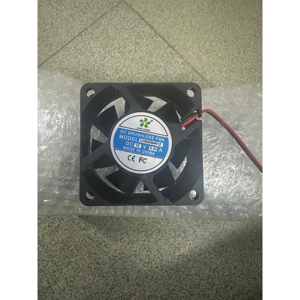 LON CHANG LC6025MR12 12V 0.23 A 60 * 60 * 25MM 6cm 2 สายพัดลมระบายความร้อน
