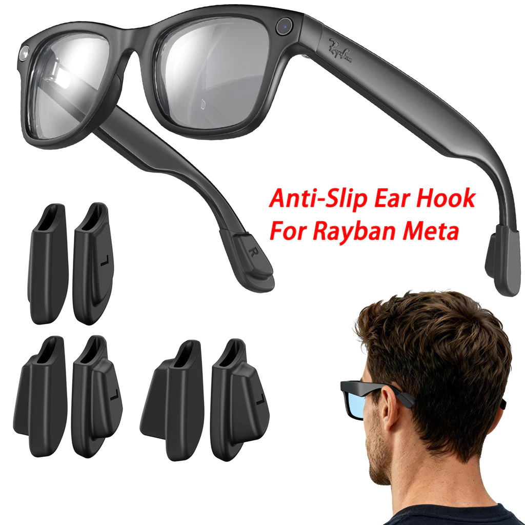 Guugei 6 ชิ้นซิลิโคน Anti-Slip ที่เกี่ยวหูแว่นตาสําหรับ RayBan Meta Wayfarer/Skyler/Headliner