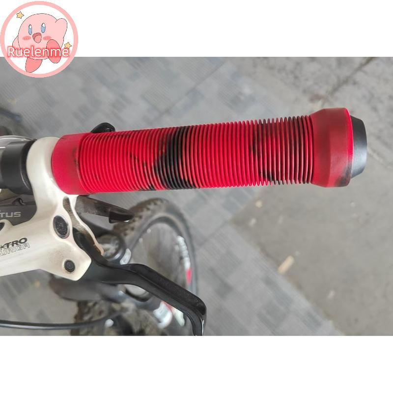 Uelenme 1 คู่ TPR ยาง Ergonomic สบายจักรยานเสือภูเขา Handlebar Grips Anti-Skid Sho-Absorbing จักรยาน Handlebar Cover TH