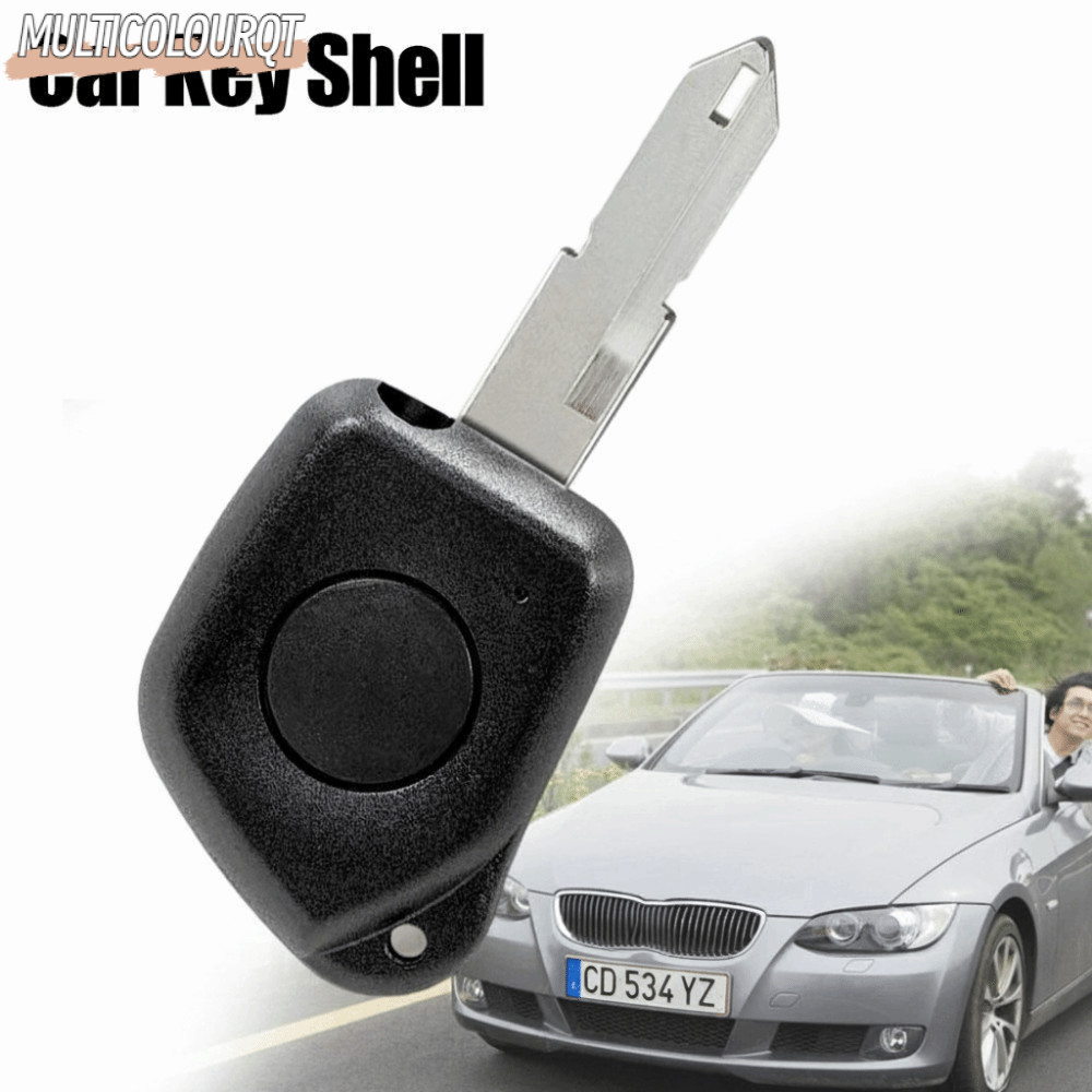 MULTICOLOURQT รถ REMOTE Key SHELL, NE72 1 ปุ่ม REMOTE Key, ทนทานสีดํา ABS กุญแจรถสําหรับ Peugeot 106 205 206 306 405 406 รถ