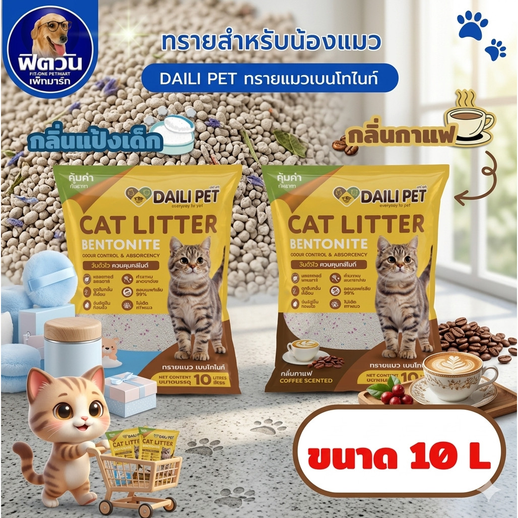 ทรายแมว Daili Pet ขนาด 10 ลิตร