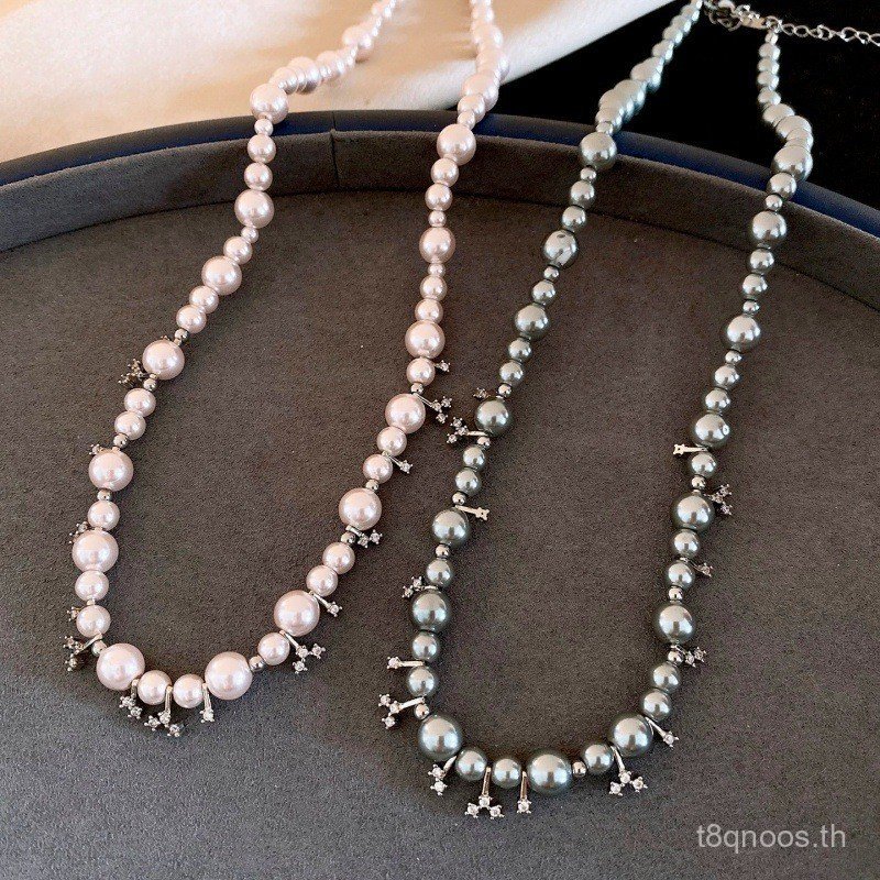 Bubble Nebula Zircon Shijia สร้อยคอลูกปัดหญิงออกแบบประณีตหรูหราแฟชั่น Clavicle Chain สร้อยคอ JBZD