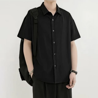 เสื้อเชิ้ตแขนสั้นของผู้ชายสไตล์เกาหลีเสื้อเชิ้ตฮาวายผู้ชาย และรูปร่างแบบร่างกายM - 5XL