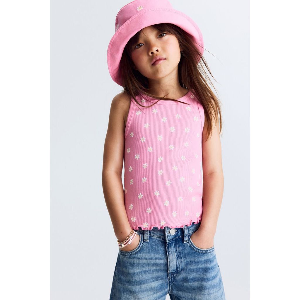 H&M(เอชแอนด์เอ็ม) เสื้อกล้ามผ้าฝ้ายริบ เด็กหญิง 1343745_1