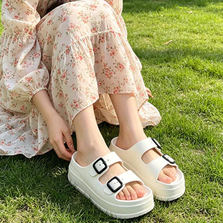 Destin🩰พร้อมส่งจากไทย🛒 รองเท้า แตะ พื้น หนา สายคาดปรับระดับได้ รองเท้าแตะผู้หญิงแฟชั่น รองเท้าฟองน้ำ LT-C3237