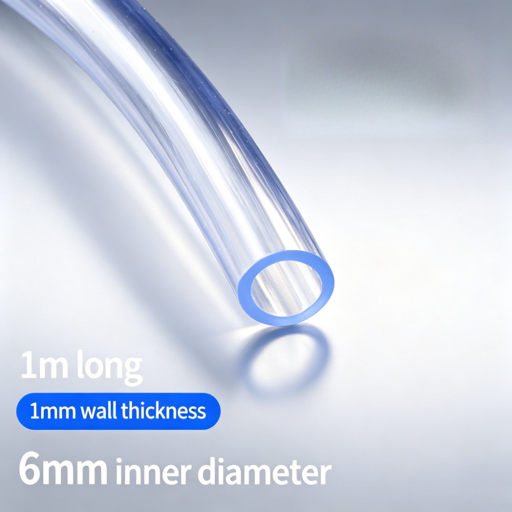 (LJX)5M PVC Clear ยืดหยุ่นท่อโอโซน UV ทนอุณหภูมิสูง Anti-tear พร้อมแคลมป์ท่อฟรีสําหรับ Water Air Oil Aquarium บ้านอุตสาหกรรมใช้