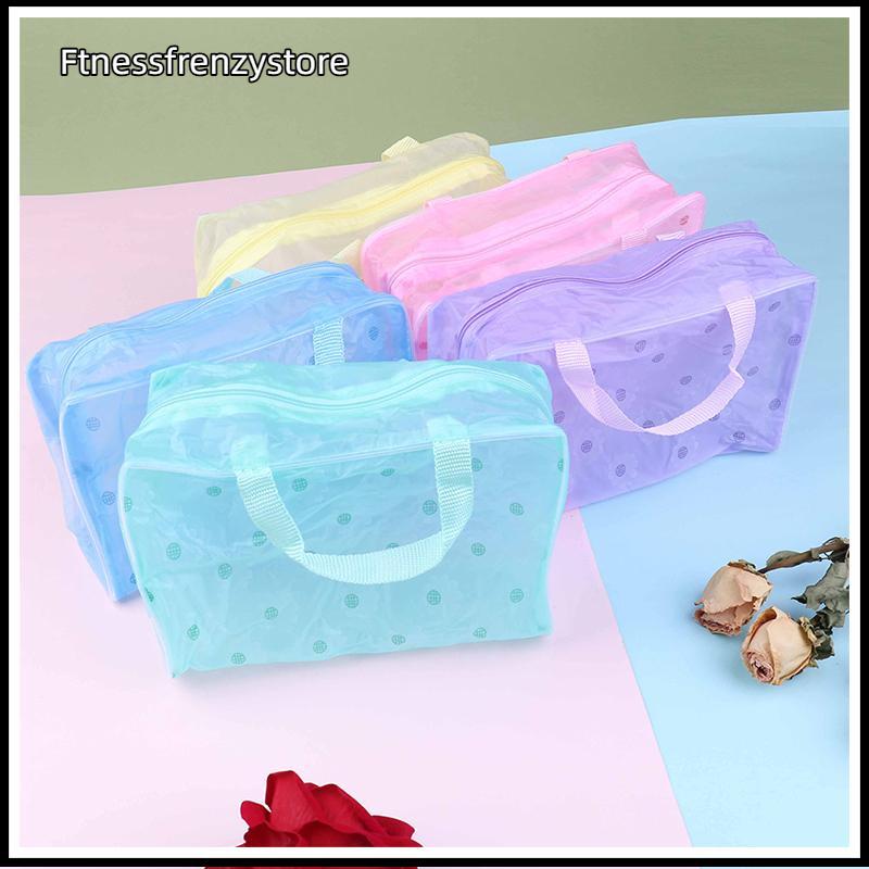[FF] พลาสติกใส PVC Travel Makeup Bag เครื่องสําอางแป้ง Zip Bag Pouch [TH]