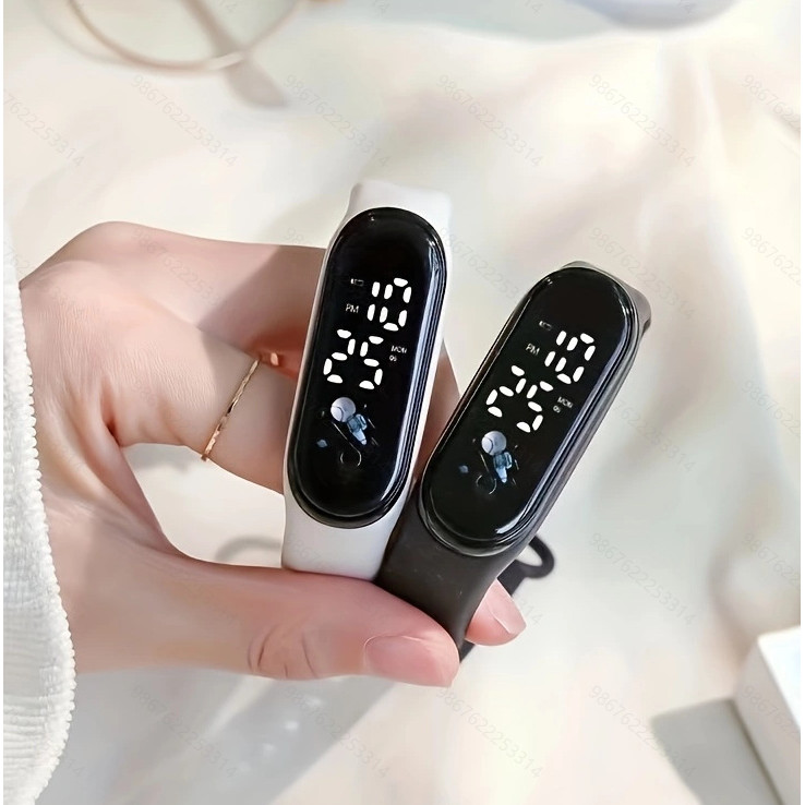นํา นาฬิกาอิเล็กทรอนิกส์เด็กนักเรียนการ์ตูนนักบินอวกาศสร้อยข้อมือนาฬิกาแฟชั่นกีฬาสไตล์