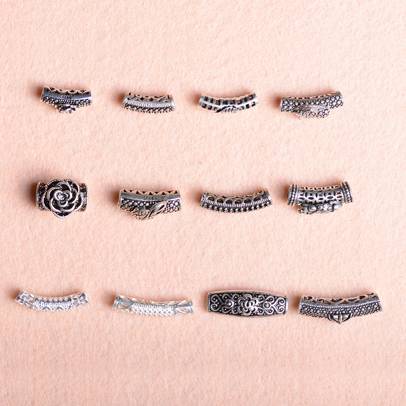 S925 เงินสเตอร์ลิงเงินไทย Hollow Rose Elbow Spacer ลูกปัดอุปกรณ์เสริมวัสดุ diy คริสตัลสร้อยข้อมือสร้
