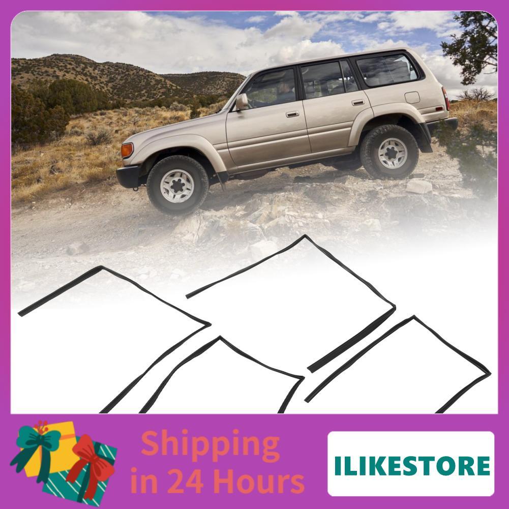 ilikestore แถบยางขอบประตูหน้าต่าง Weatherstrip สำหรับ FZJ80 FJ80