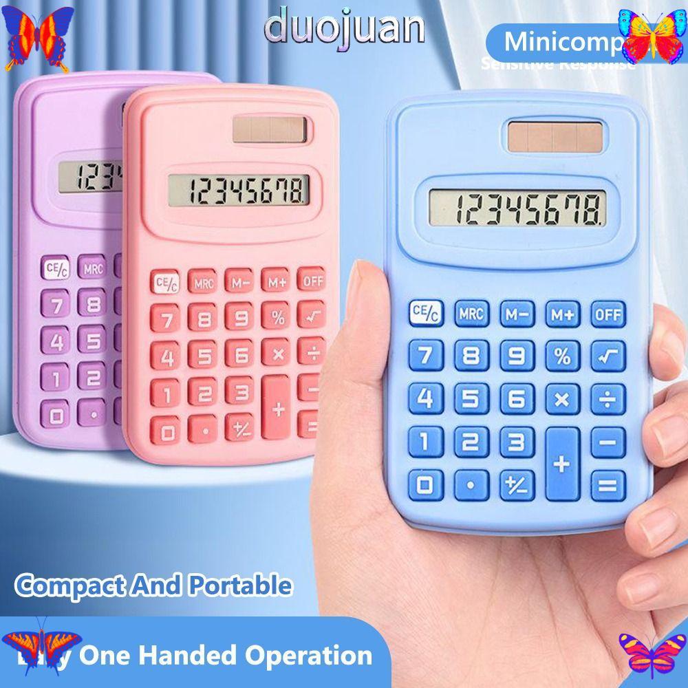 เครื่องคิดเลขวิทยาศาสตร์ DUOJUAN, เครื่องคิดเลขพกพาขนาดเล็กจอแสดงผล LCD ขนาดใหญ่ 8 มิติ, เครื่องคิดเลขฟังก์ชั่นมาตรฐานเงียบคุณภาพสูง Back To School