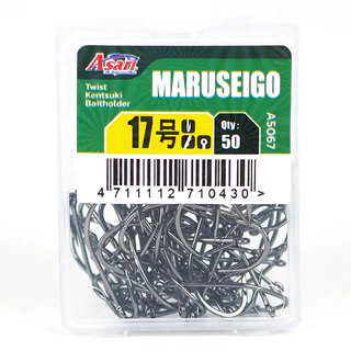 ตัวเบ็ดกล่อง Asari Maruseigo Kentsuki Baitholder Ringed PVC Box Hooks