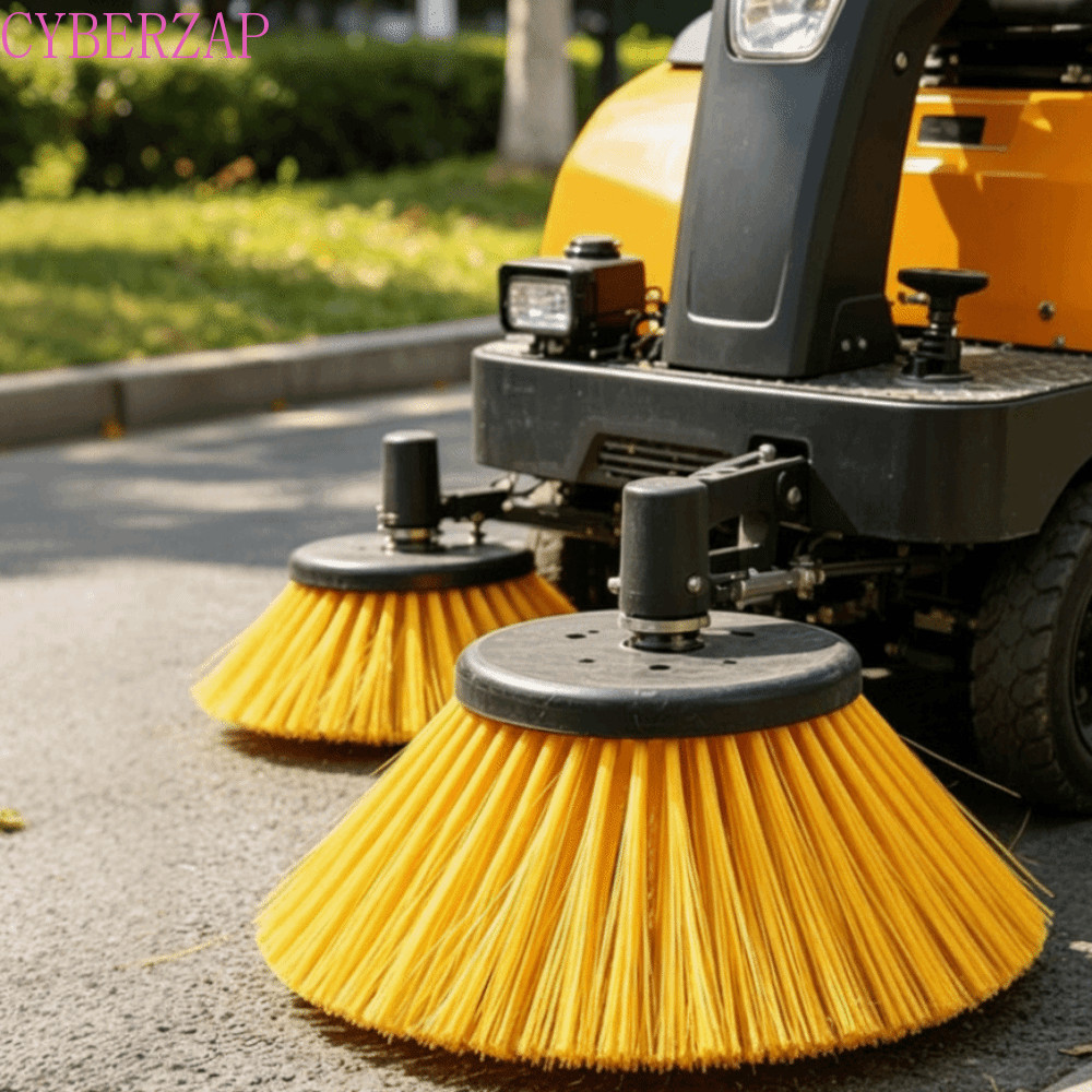 CYBERZAP Electric Road Sweeper Disc Brush, Replacement Rotary Broom Brush สุขาภิบาล Sweeper Disc Bru