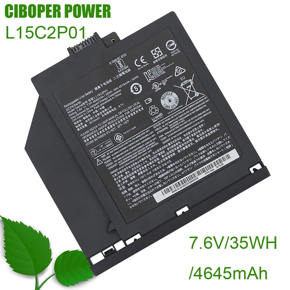 CP ของแท้แบตเตอรี่แล็ปท็อป L15C2P01 7.6V/35WH/4645MAh 5B10L04162 L15S2P01สำหรับ V310-15 V110-15 V330