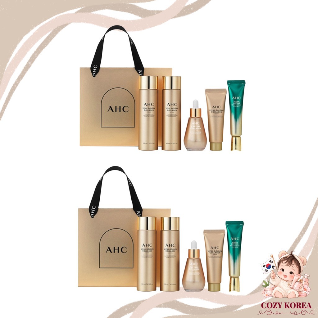 [ahc] Vital Golden Collagen Youth Total Care Set 5 รายการ 2 ชุด / ชุดคอลลาเจนเกาหลี / Youthful Glow 