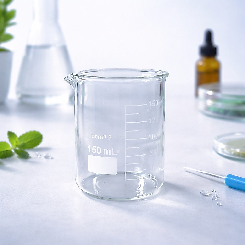 ถ้วยตวงแก้ว Borosilicate ทนความร้อน Kitchen Lab สารเคมี 150ml - 66HW01TP